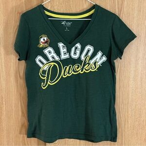 Oregon Ducks Green Short Sleeve V-Neck Tee
